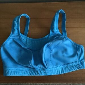 WingsLove Women’s High Impact Comfort Full Support Non Padded Sport Bra blue 34c